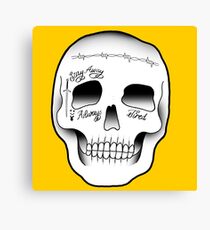 Post Malone Skull Tattoo Canvas Print