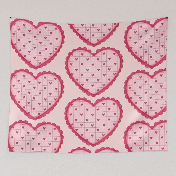 Item preview, Heart cookie plaid pink designed and sold by Puifai2489.