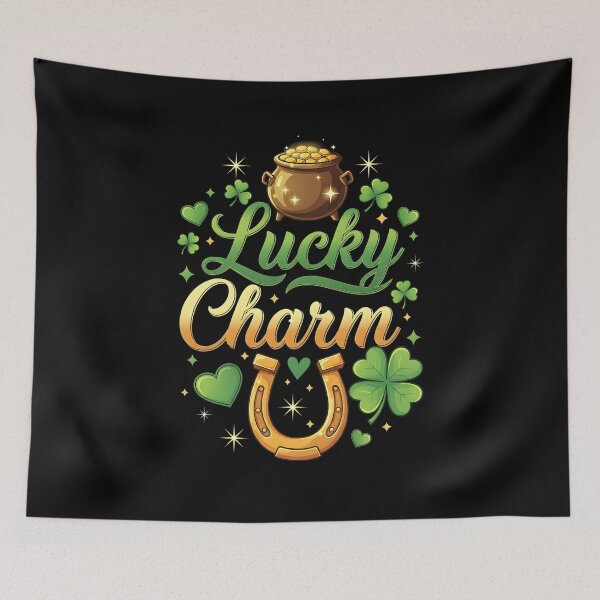 Item preview, Lucky Charm Patricks Day Pot of Gold Irish Shamrock Rainbow designed and sold by OlakunleOloroz.