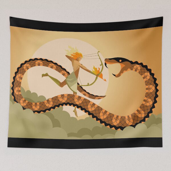 Item preview, Apolo apuntando su arco a la serpiente Pitón en Delfos designed and sold by matintheworld ( delcarmat ).