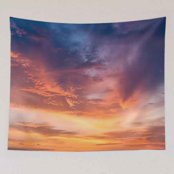 Item preview, Orange Colorful Sunset Sky With Dramatic Clouds designed and sold by SassyArtistry.