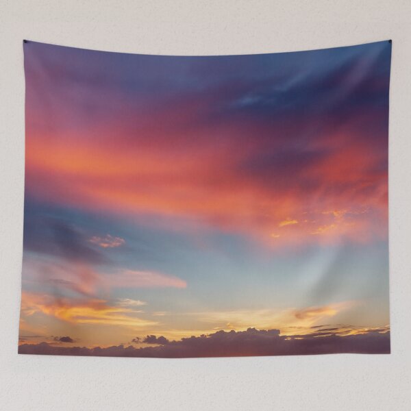 Item preview, Red Magical Colorful Sunset Sky With Dramatic Clouds designed and sold by SassyArtistry.