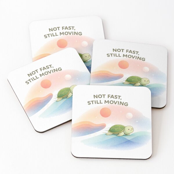 Item preview, Not Fast Still Moving Turtle T-Shirt | Cute Motivational Graphic Tee designed and sold by KDesignCrafts.