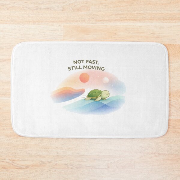 Item preview, Not Fast Still Moving Turtle T-Shirt | Cute Motivational Graphic Tee designed and sold by KDesignCrafts.