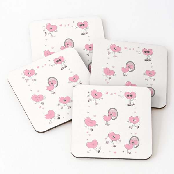Item preview, Retro Pink Love Heart Doodles Pattern designed and sold by LoudVictory.