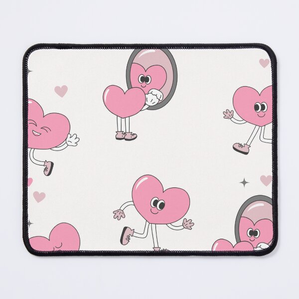 Item preview, Retro Pink Love Heart Doodles Pattern designed and sold by LoudVictory.