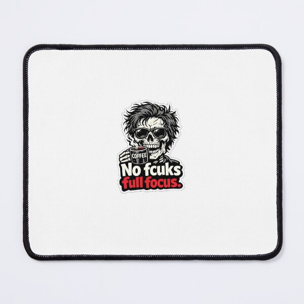Item preview, No Fcuks Full Focus – Skull Coffee Motivation Sticker designed and sold by Doodlynx.