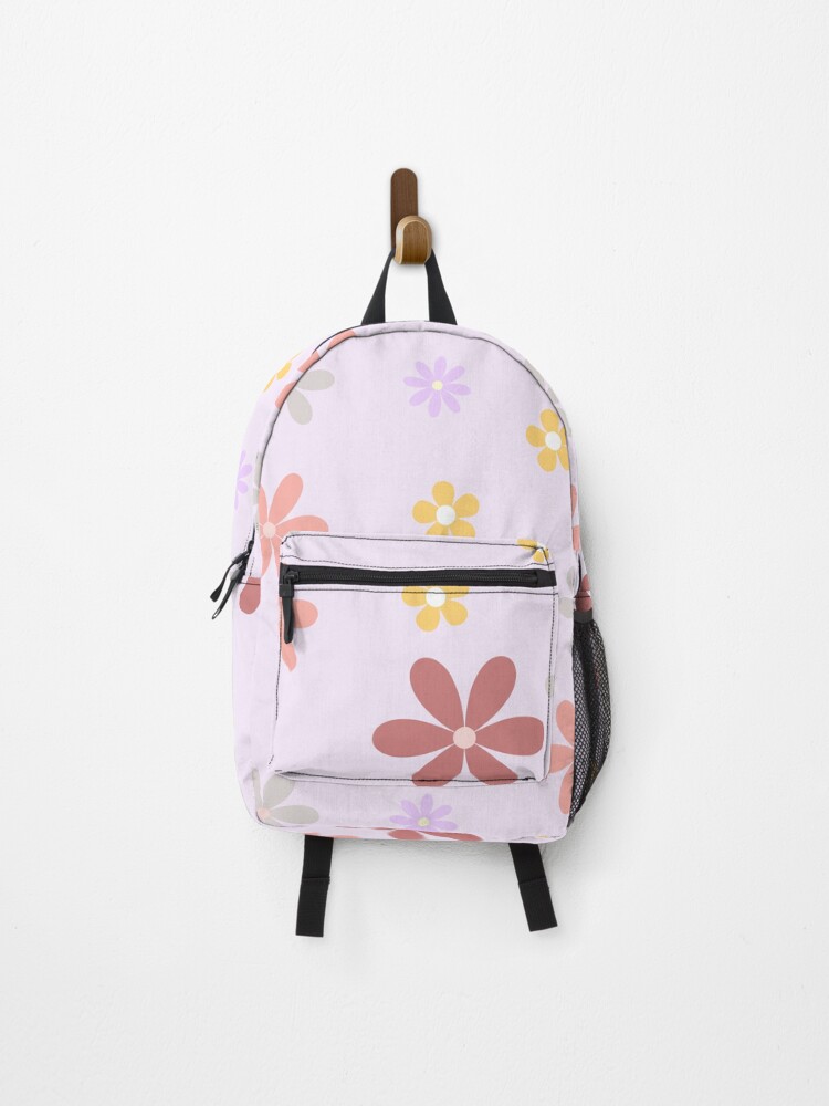 Thumbnail 1 of 3, Backpack, Retro Colorful Daisy Pattern designed and sold by kristimb.
