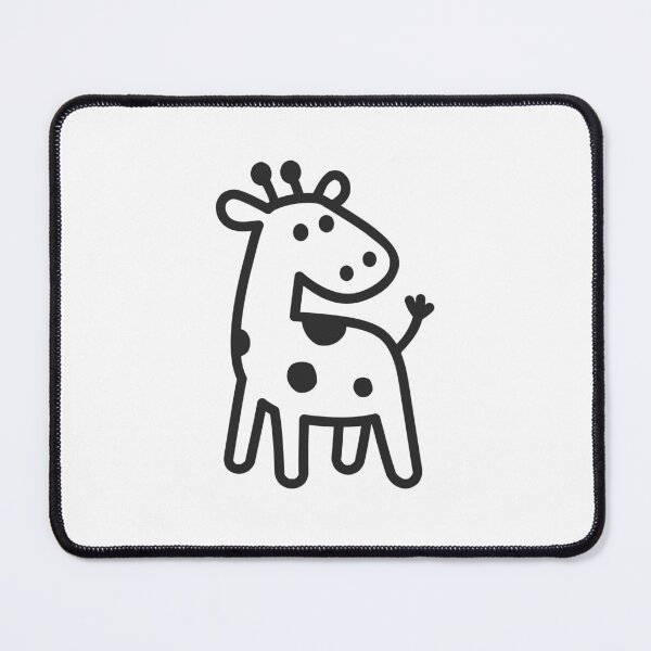 Item preview, Cute Giraffe Doodle Kids Cartoon Line Art Looking Back designed and sold by Heiwa Art.