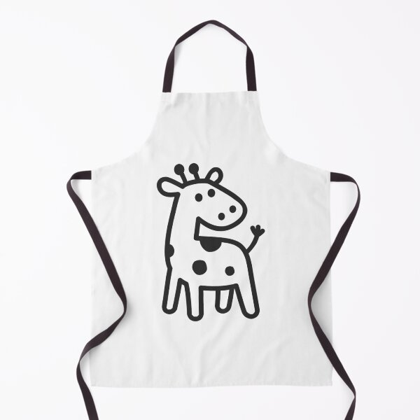 Item preview, Cute Giraffe Doodle Kids Cartoon Line Art Looking Back designed and sold by Heiwa Art.