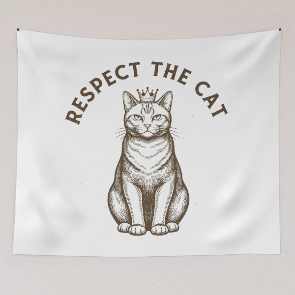 Item preview, Respect the Cat – Vintage Funny Cat Authority Design designed and sold by DIRTYSKETCHH.