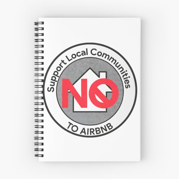 Item preview, Support Local Communities, not accommodations - Red No To Airbnb - Anti Airbnb designed and sold by SassyArtistry.