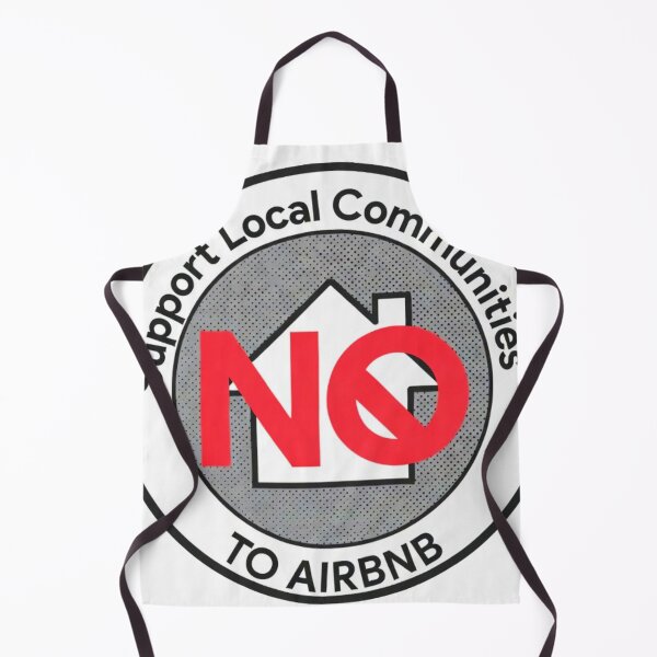 Item preview, Support Local Communities, not accommodations - Red No To Airbnb - Anti Airbnb designed and sold by SassyArtistry.