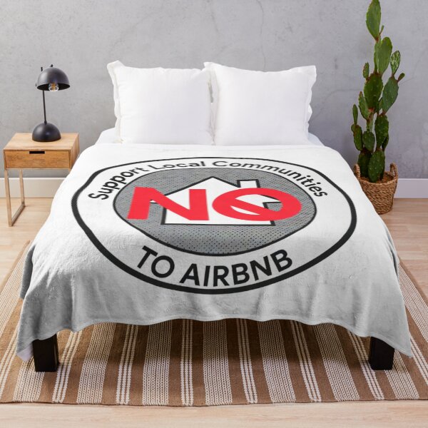 Item preview, Support Local Communities, not accommodations - Red No To Airbnb - Anti Airbnb designed and sold by SassyArtistry.