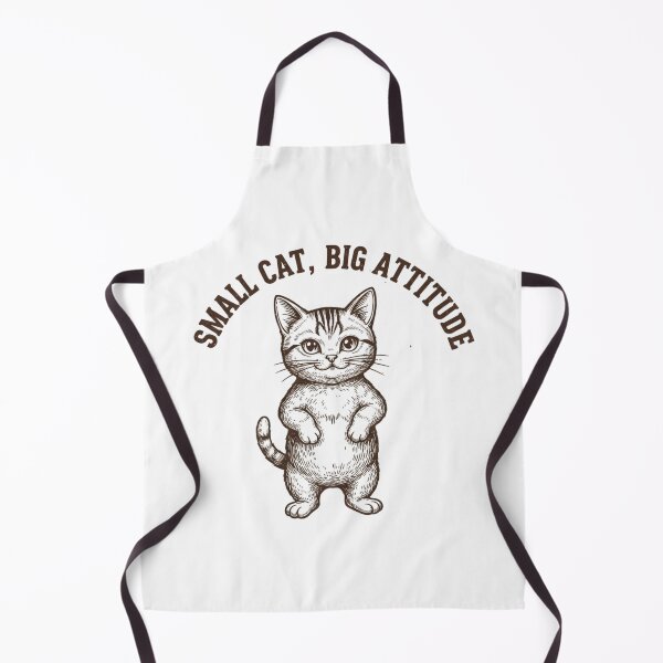 Item preview, Small Cat Big Attitude Vintage Cat Humor designed and sold by DIRTYSKETCHH.