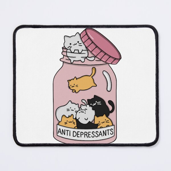 Item preview, Cat Antidepressants (Pink) Classic designed and sold by Anthonyonetime.