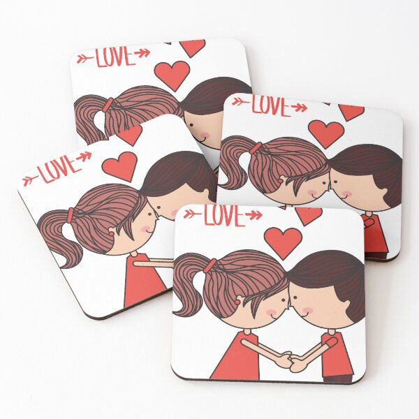 Item preview, Cute Couple Love Illustration designed and sold by Aura-Printss.