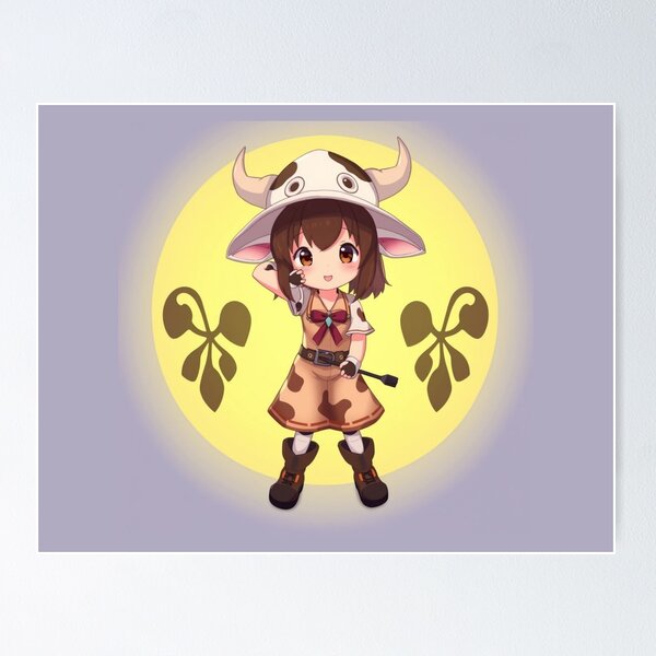 Item preview, Cute chibi girl in a cow costume designed and sold by rolfzogg.