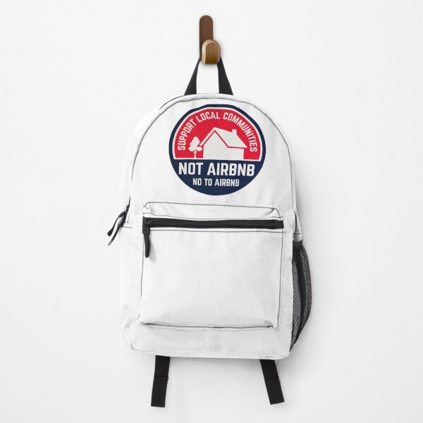 Item preview, Support Local Communities, not accommodations - Red and Blue No To Airbnb - Anti Airbnb designed and sold by SassyArtistry.