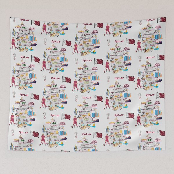 Item preview, Explore Qatar, A Cultural Journey Map Art designed and sold by mashmosh.