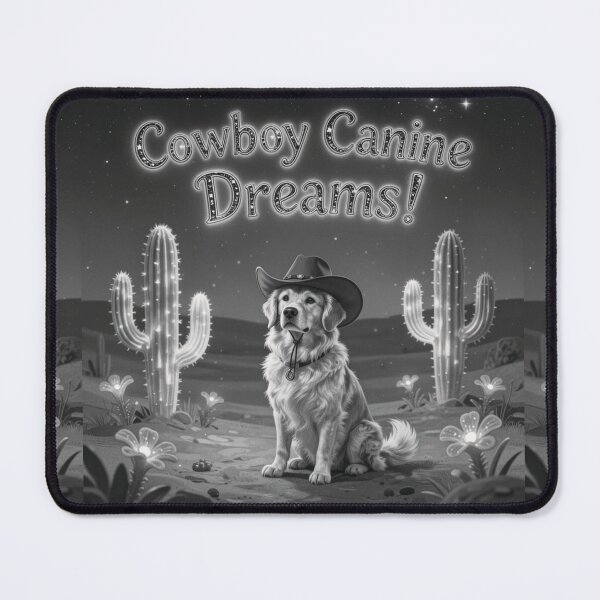 Item preview, Golden Retriever Cowboy in Desert Dreamscape designed and sold by Mindful56.