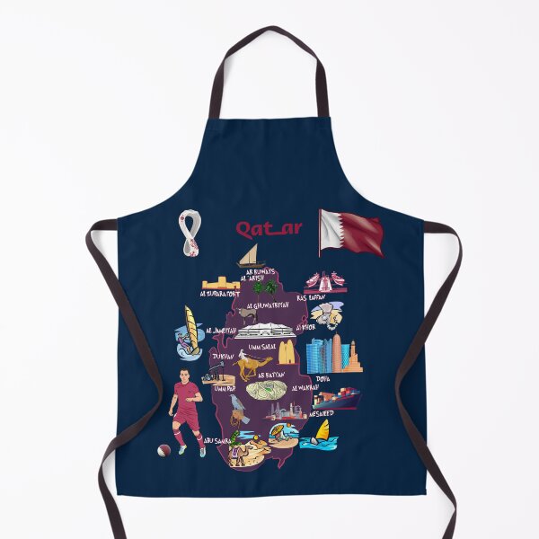 Item preview, Qatar Map, Landmarks, Heritage & Football Culture designed and sold by mashmosh.