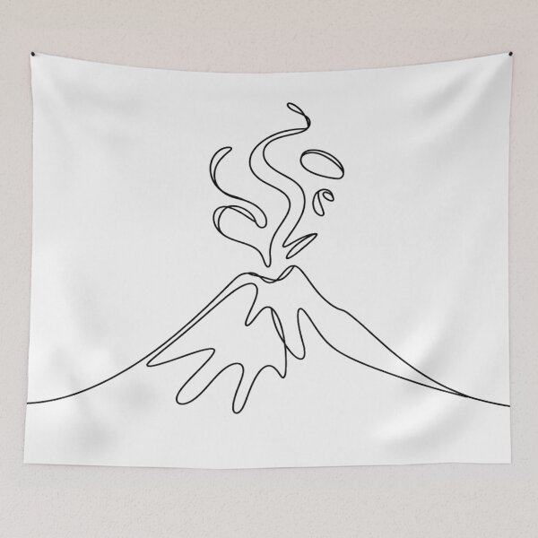 Item preview, Minimal Line Art Volcano – Abstract Continuous Line Illustration designed and sold by Globalcitytees.