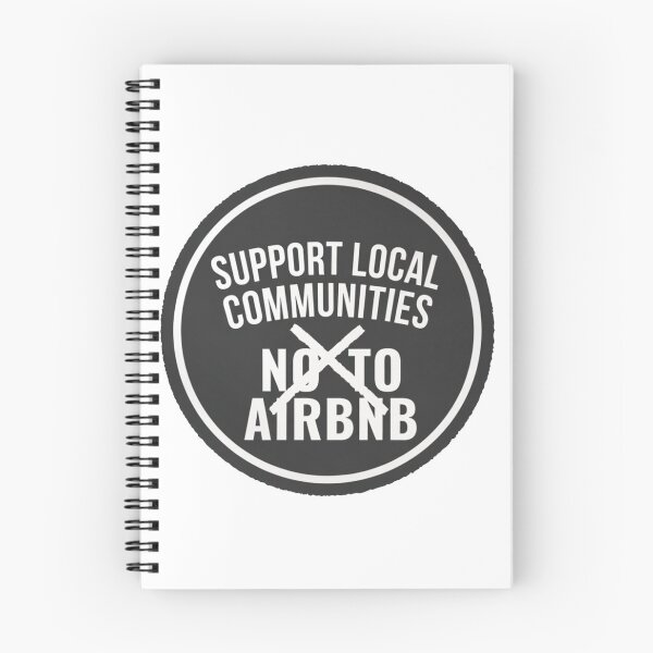 Item preview, Support Local Communities, not accommodations - BW No To Airbnb - Anti Airbnb designed and sold by SassyArtistry.