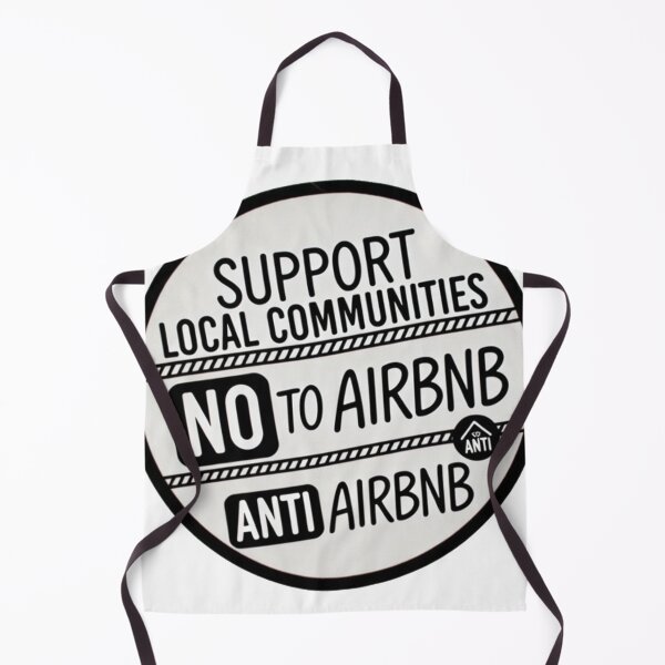 Item preview, BW Support Local Communities, not accommodations - No To Airbnb - Anti Airbnb designed and sold by SassyArtistry.