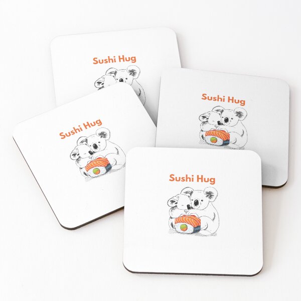 Item preview, Cute Sushi Hug Illustration – Kawaii Food Love Art designed and sold by Fouziaart08.