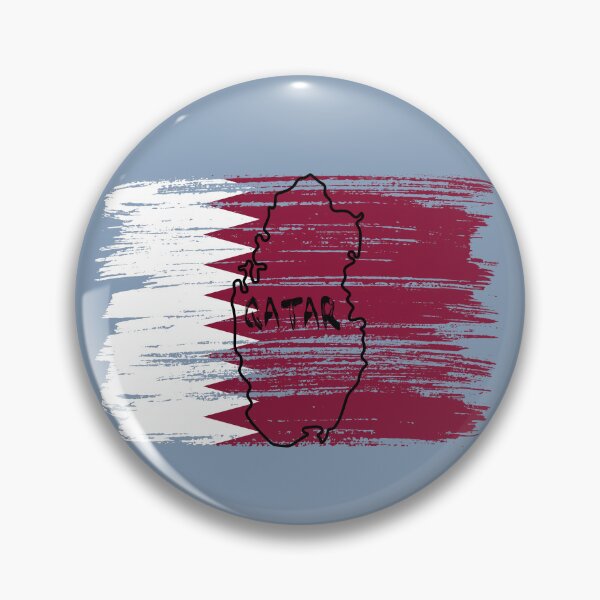 Item preview, Qatar Flag Map - Artistic Brush Strokes Patriotic Design designed and sold by mashmosh.