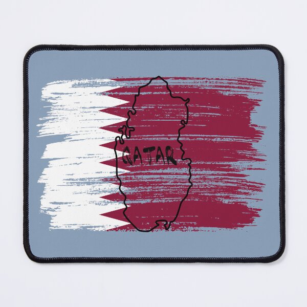 Item preview, Qatar Flag Map - Artistic Brush Strokes Patriotic Design designed and sold by mashmosh.