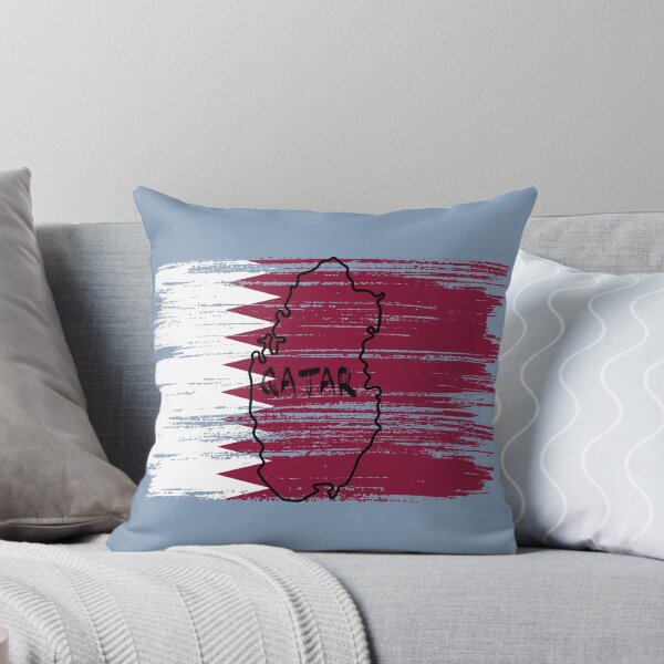 Item preview, Qatar Flag Map - Artistic Brush Strokes Patriotic Design designed and sold by mashmosh.