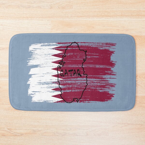 Item preview, Qatar Flag Map - Artistic Brush Strokes Patriotic Design designed and sold by mashmosh.