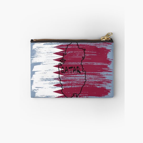 Item preview, Qatar Flag Map - Artistic Brush Strokes Patriotic Design designed and sold by mashmosh.