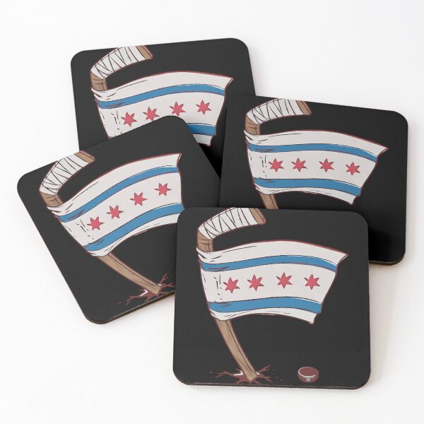 Item preview, Hockey Chicago Blackhawks Chicago Flag designed and sold by Ubuntu Arts.