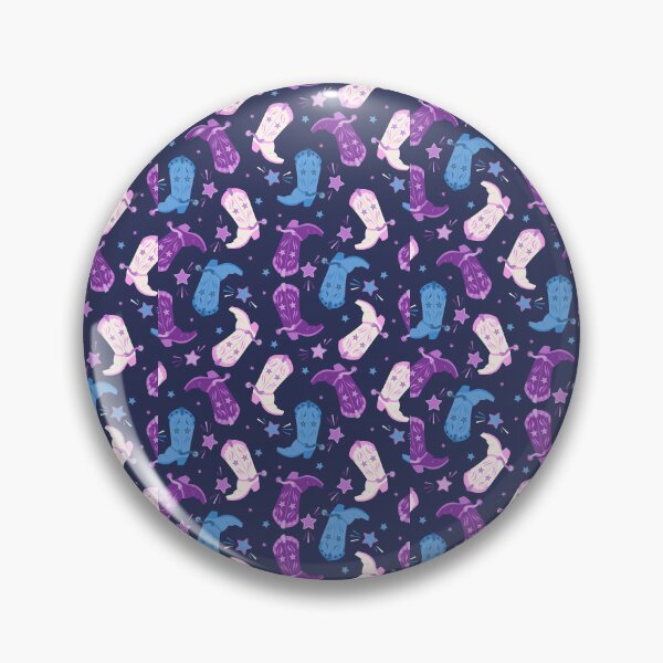 Item preview, Cowgirl Boots Pattern – Pink Purple Western Stars Retro Cowgirl Design designed and sold by GiftsCreek.