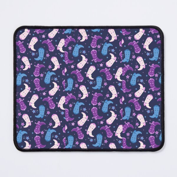 Item preview, Cowgirl Boots Pattern – Pink Purple Western Stars Retro Cowgirl Design designed and sold by GiftsCreek.