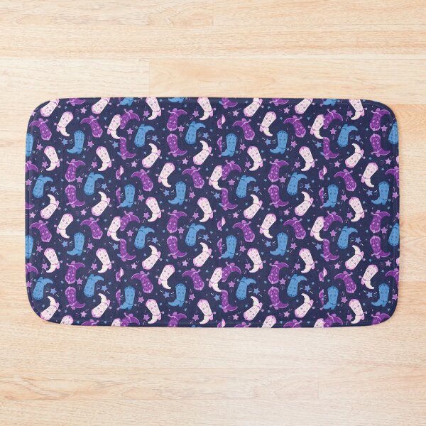 Item preview, Cowgirl Boots Pattern – Pink Purple Western Stars Retro Cowgirl Design designed and sold by GiftsCreek.