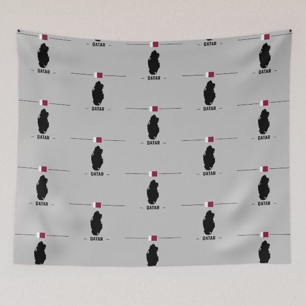 Item preview, Qatar Pride - Minimalist Map & Flag Silhouette designed and sold by mashmosh.
