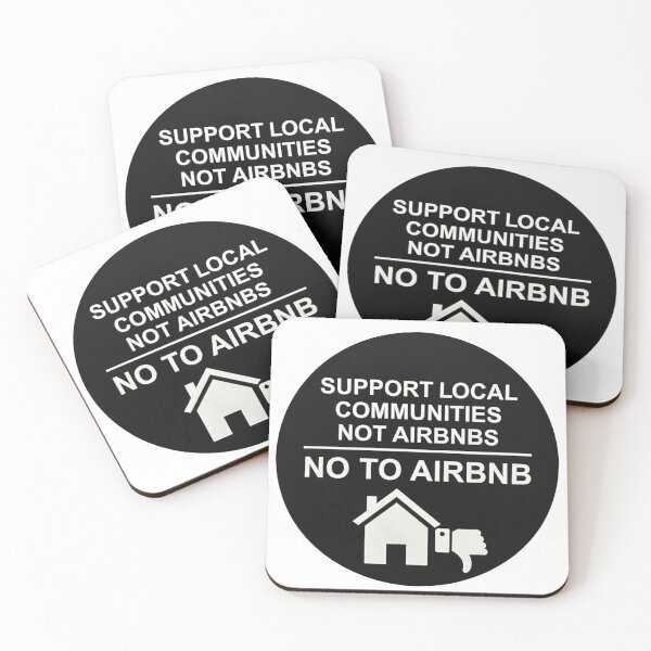 Item preview, Black Support Local Communities, not accommodations - No To Airbnb - Anti Airbnb designed and sold by SassyArtistry.