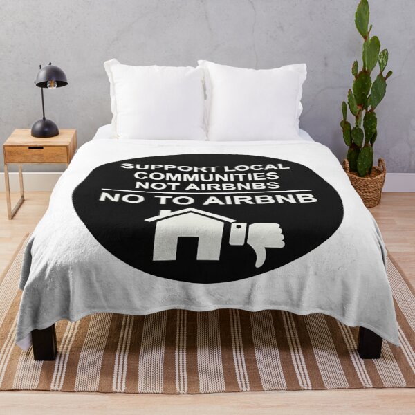 Item preview, Black Support Local Communities, not accommodations - No To Airbnb - Anti Airbnb designed and sold by SassyArtistry.