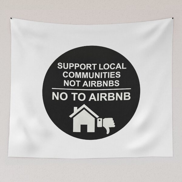 Item preview, Black Support Local Communities, not accommodations - No To Airbnb - Anti Airbnb designed and sold by SassyArtistry.