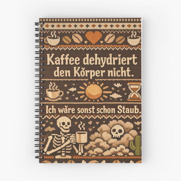 Item preview, Coffee Skeleton Knitting Pattern Funny Saying Dust designed and sold by Mauswohn.