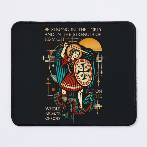 Item preview, Whole Armor — St. Michael Bauhaus Icon designed and sold by Sanctum Icons.