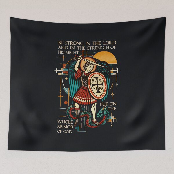 Item preview, Whole Armor — St. Michael Bauhaus Icon designed and sold by Sanctum Icons.