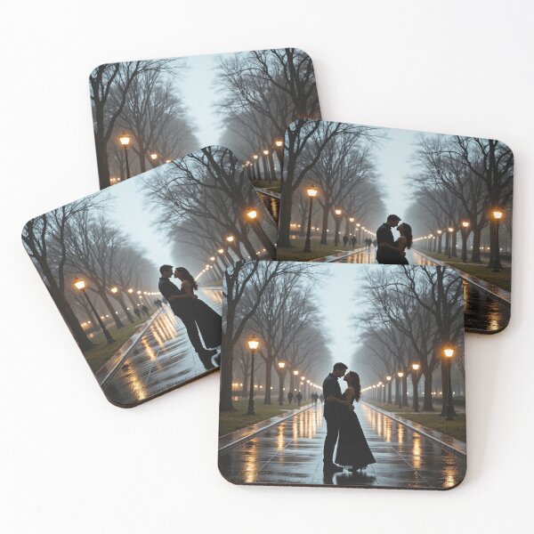 Item preview, Rainy Night Embrace Under City Lights designed and sold by PixelVibe782.