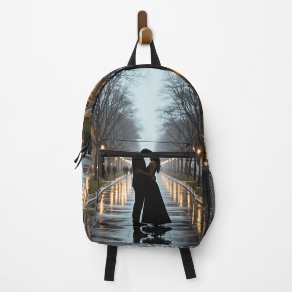 Item preview, Rainy Night Embrace Under City Lights designed and sold by PixelVibe782.