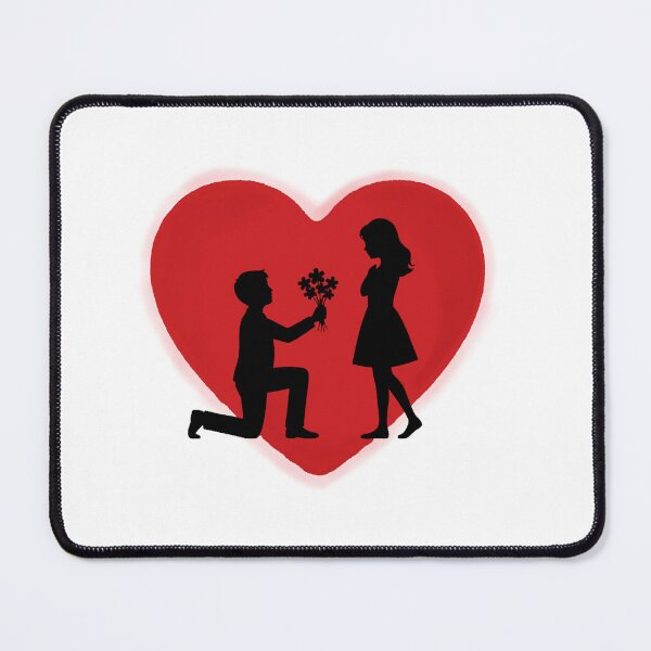 Item preview, Black and Red Romantic Heart Silhouette  designed and sold by Lycheeleaf.