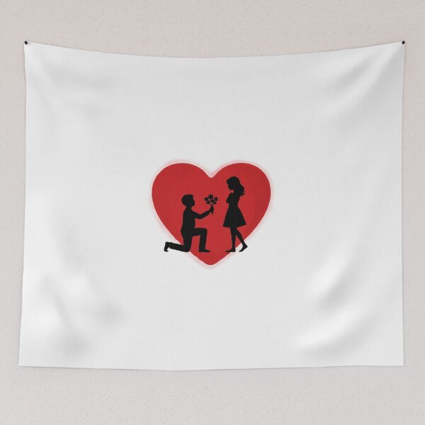 Item preview, Black and Red Romantic Heart Silhouette  designed and sold by Lycheeleaf.